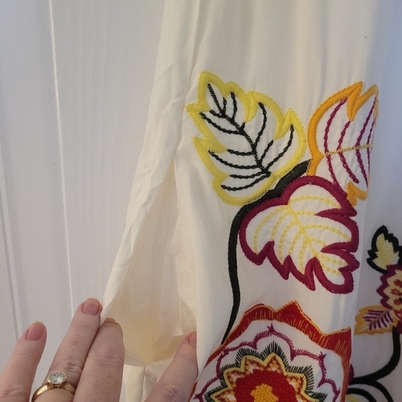 Red Carter NWT ADELAIDE FLORAL EMBROIDERED OFF THE SHOULDER MINI SUNDRESS Size S - Picture 10 of 15